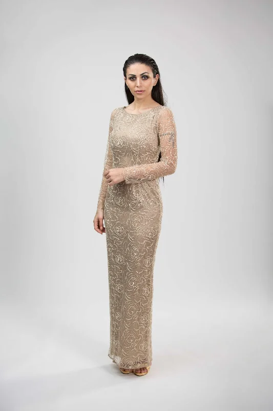 LACE EVENING DRESS