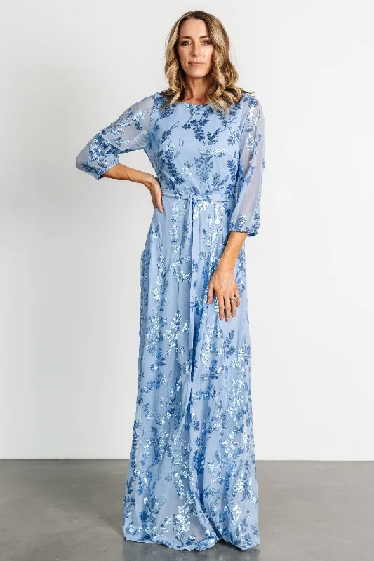 Destiny Sequin Maxi Dress | Blue