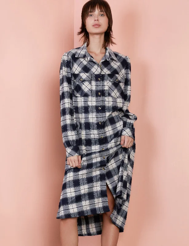 Flannel Puff Dress