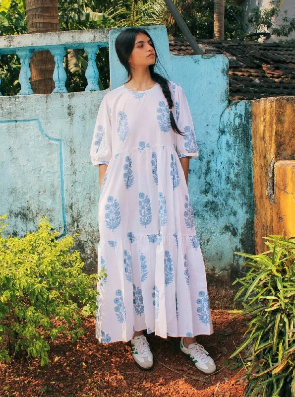 Gaia Dress in Cashmere Blue