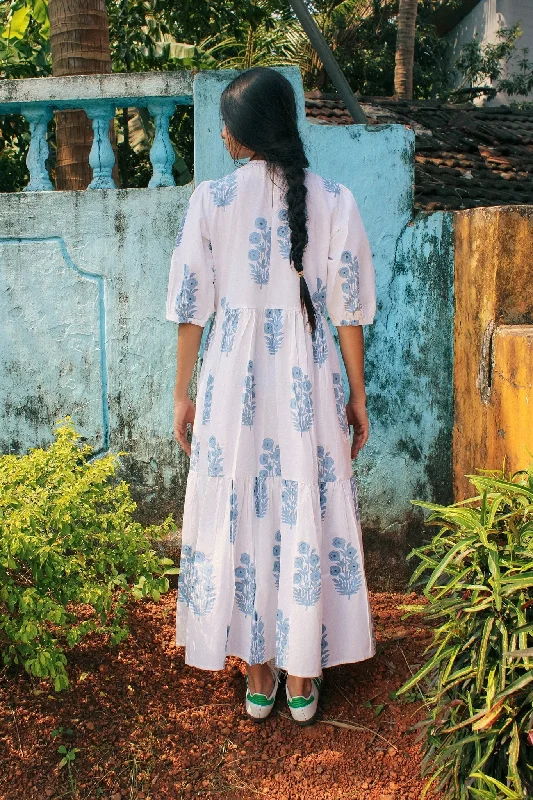 Gaia Dress in Cashmere Blue