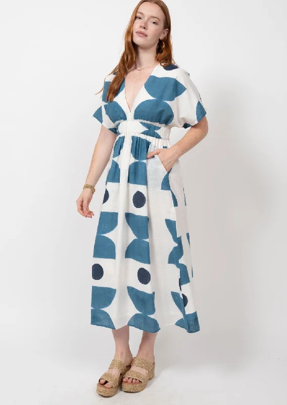 Graphic Blues Dress