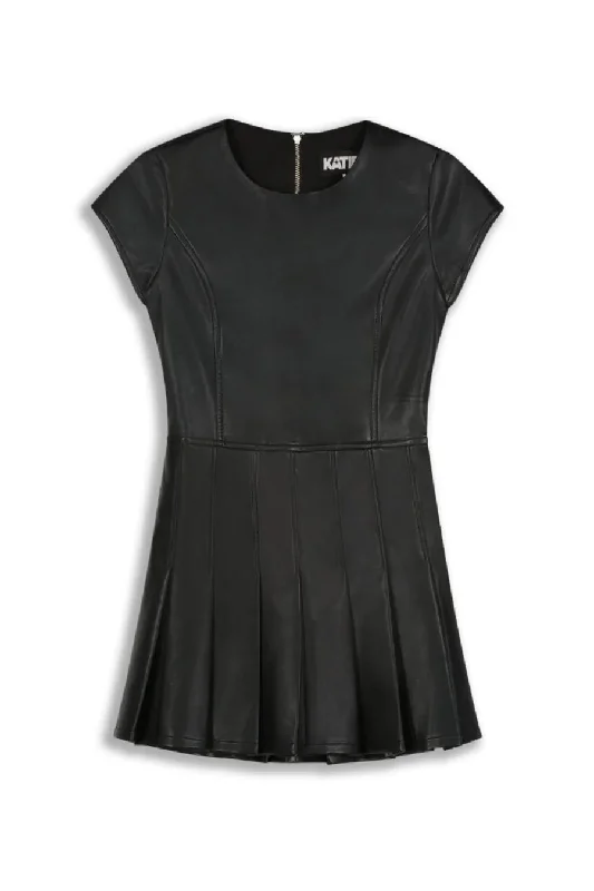 JUNIOR EDDIE VEGAN LEATHER DRESS