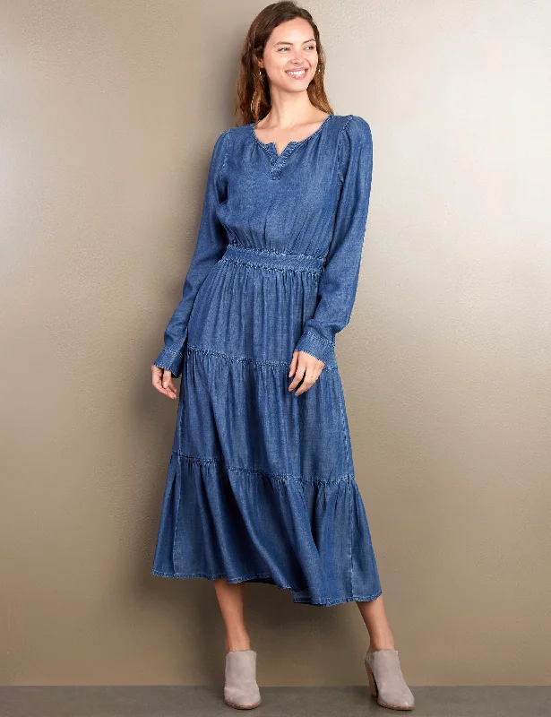 Layers Denim Maxi Dress