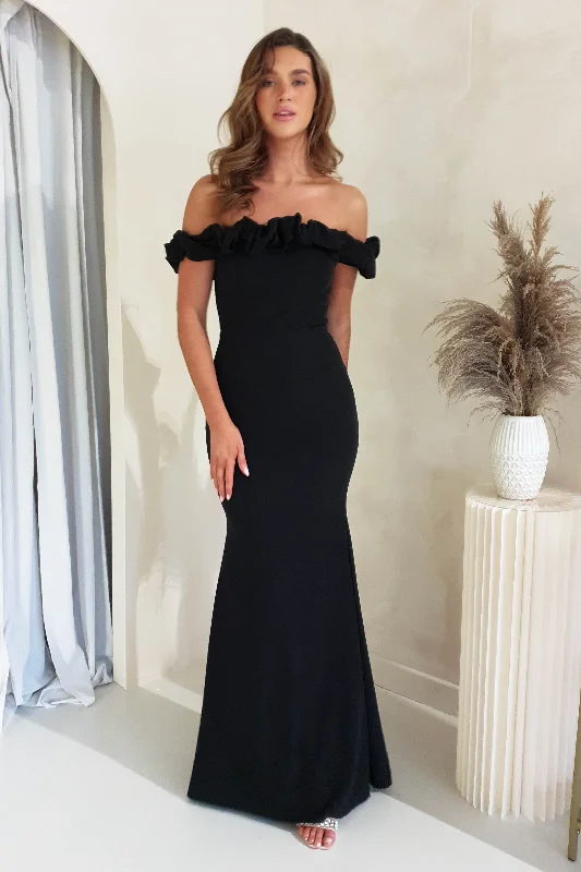 Leahanne Off The Shoulder Gown | Black