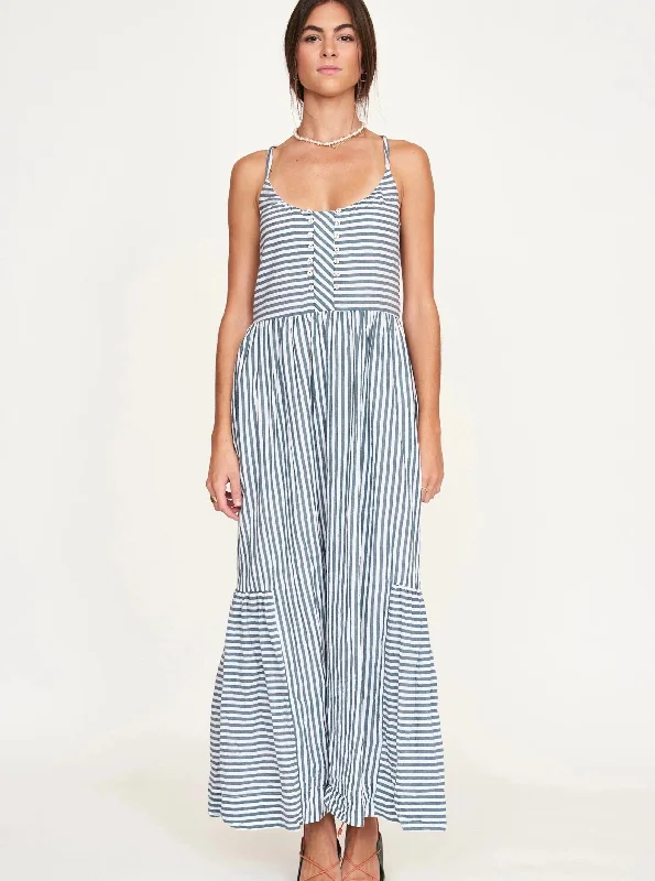 Nosara Dress in Ocean Stripe