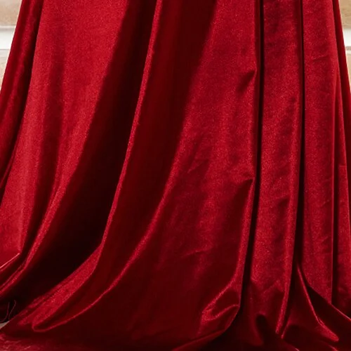 Red V-neck Spaghetti Strap Satin Draped Maxi Dress