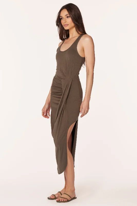 TANK DRESS WITH ASYMMETRICAL SKIRT