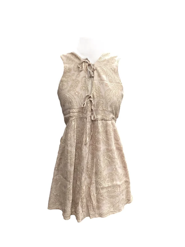 Beige Dress Casual Short Tobi, Size S