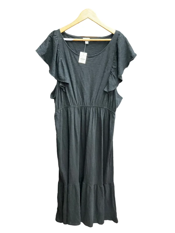 Black Dress Casual Maxi J. Crew, Size 3x