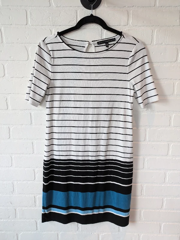 Black & White Dress Casual Midi White House Black Market, Size Xs