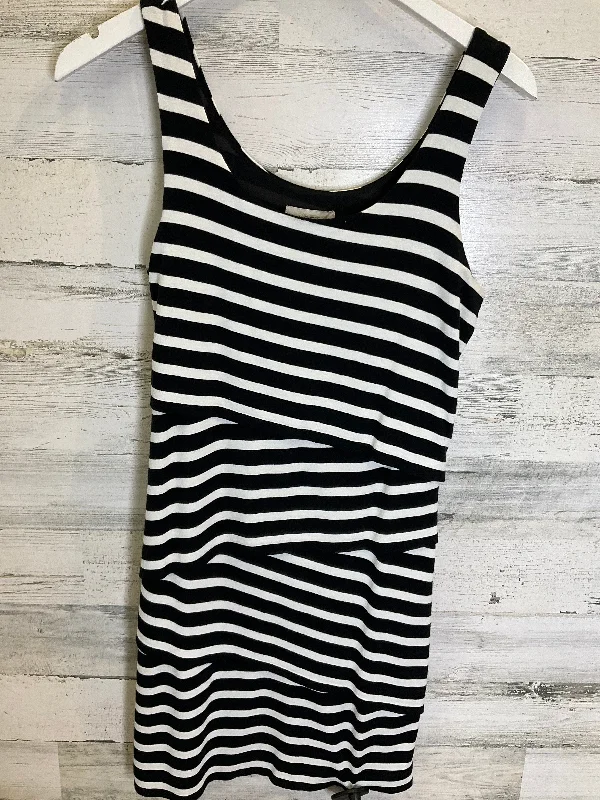 Black & White Dress Casual Short Loft, Size Xs