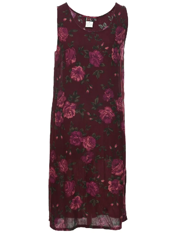 Floral Print Dress - L