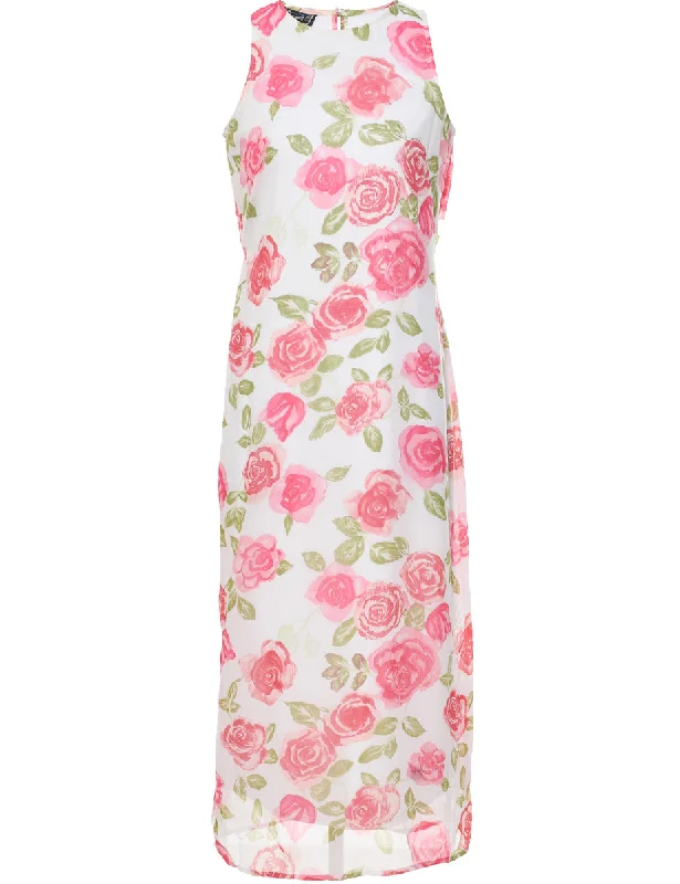 Floral Print Maxi Dress - S