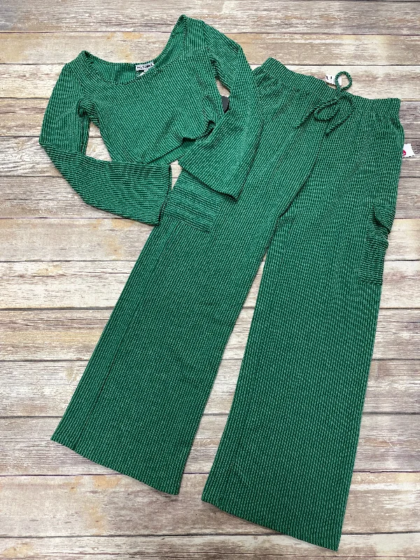 Green Pants Set 2pc Fashion Nova, Size L