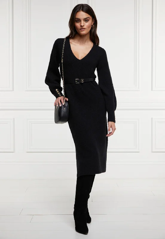 Berkeley V-Neck Dress - Black