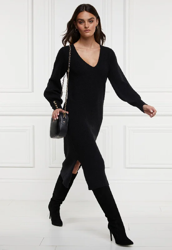 Berkeley V-Neck Dress - Black