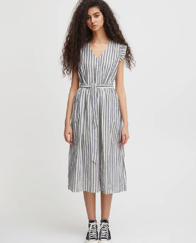 Ichi Gry Natural Stripe Dress