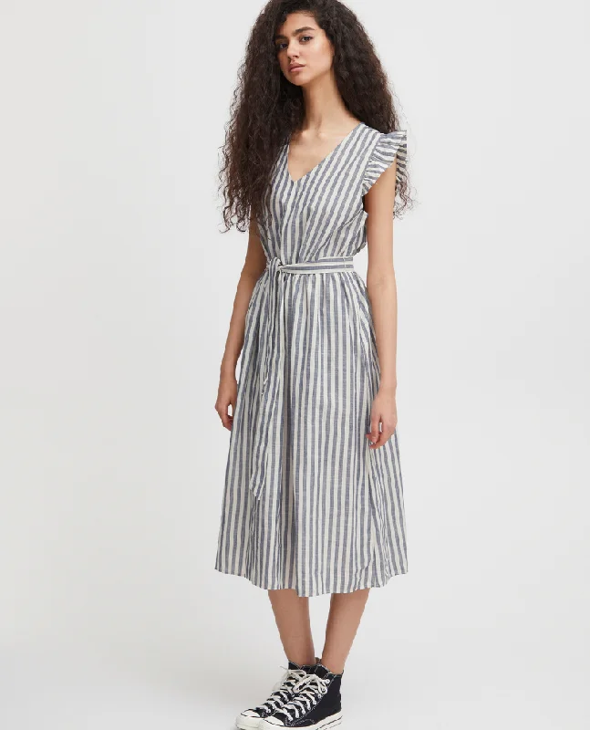 Ichi Gry Natural Stripe Dress