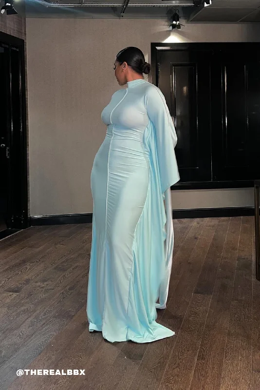 Jersey Batwing Gown - Frosty Mint