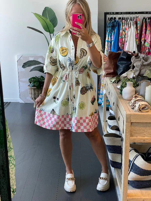 Melon Shirt Dress