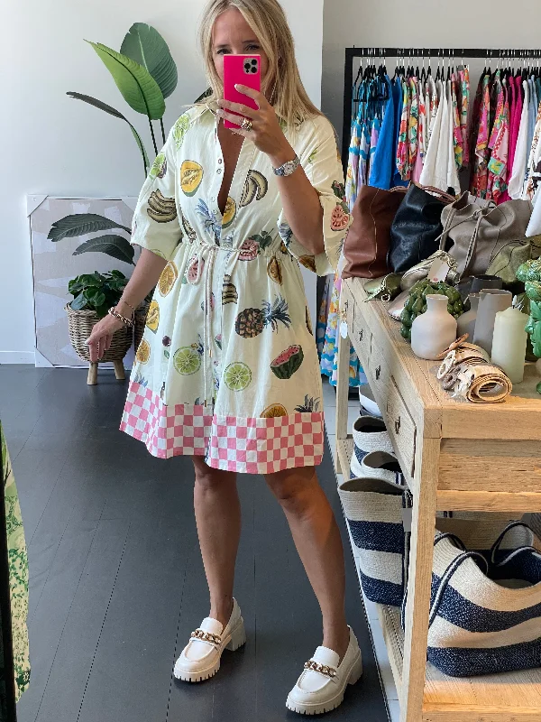 Melon Shirt Dress