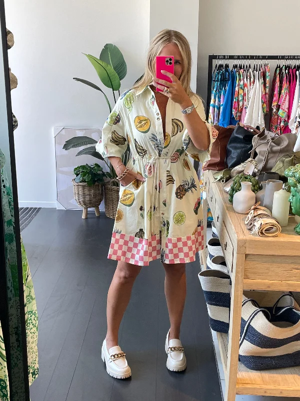 Melon Shirt Dress