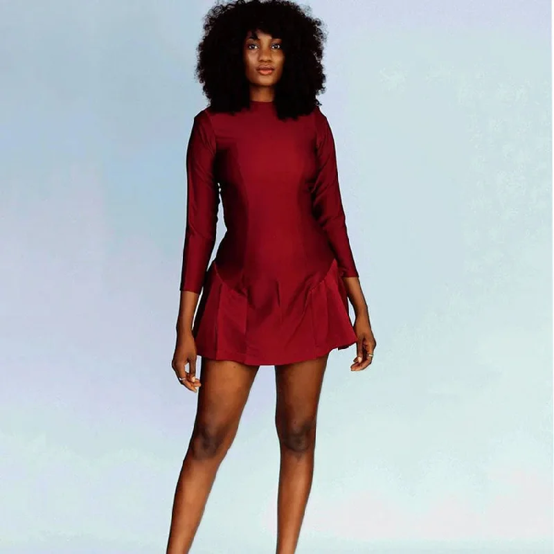 Mira Long Sleeve Flare Hem Dress