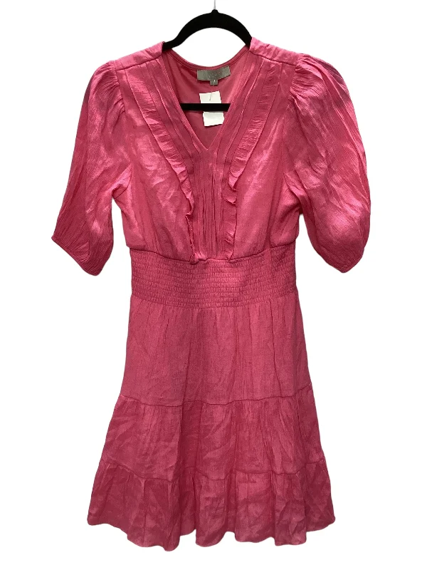 Pink Dress Casual Short Clothes Mentor, Size Petite L