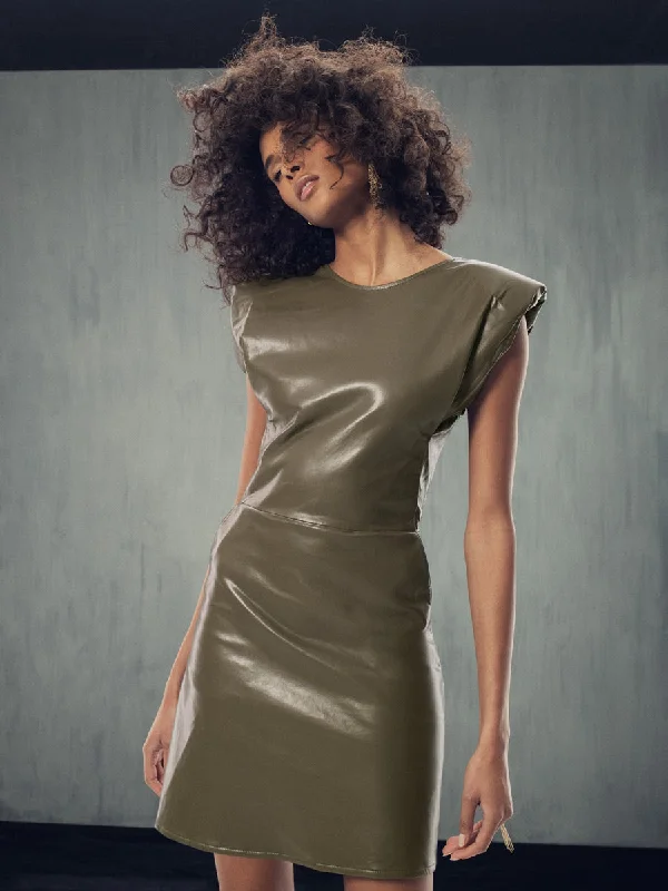 PORT ELIZABETH RECYCLED LEATHER DRESS