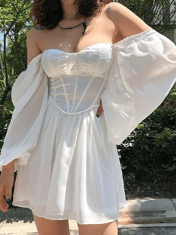 Puff Sleeve Corset Mini Dress