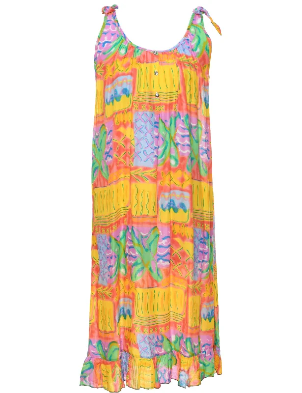 Tie-dye Effect Dress - L