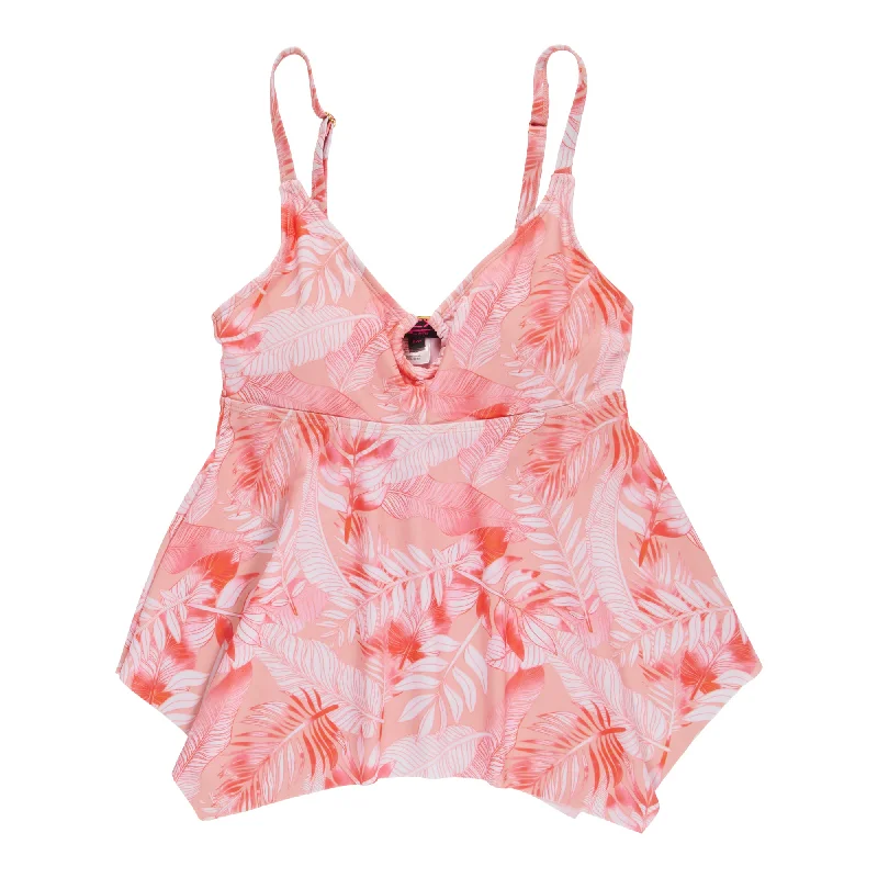 ACX Active Women's Coral Leaf Tankini Top