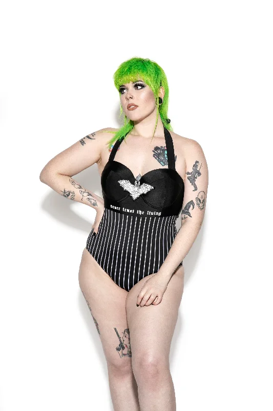 Bat Pinstripe One Piece