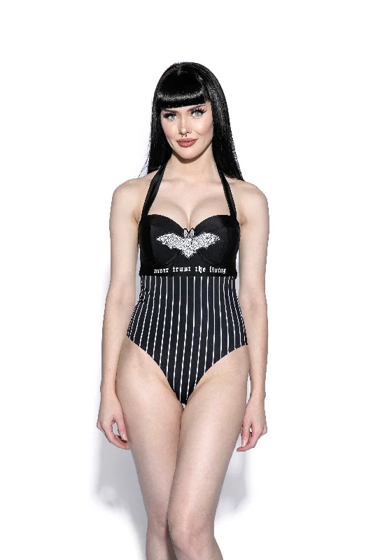 Bat Pinstripe One Piece