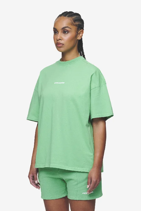 Bracy Heavy Oversized Tee Washed Peppermint Green White Gum