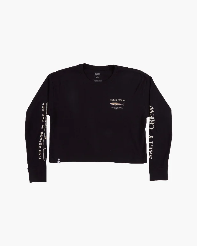 Bruce Black L/S Crop