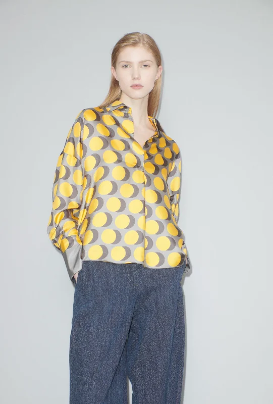 Double Dot Bluse, Golden Yellow