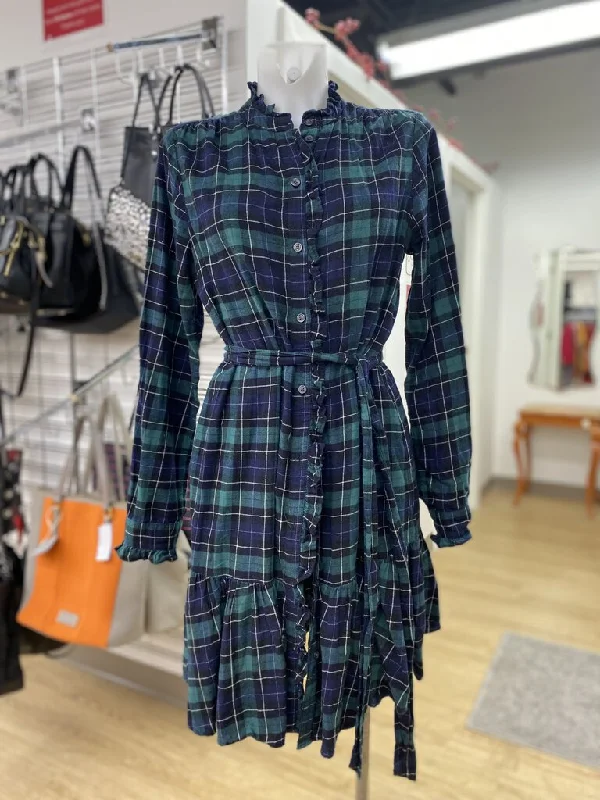 Gap plaid ruffle dress S