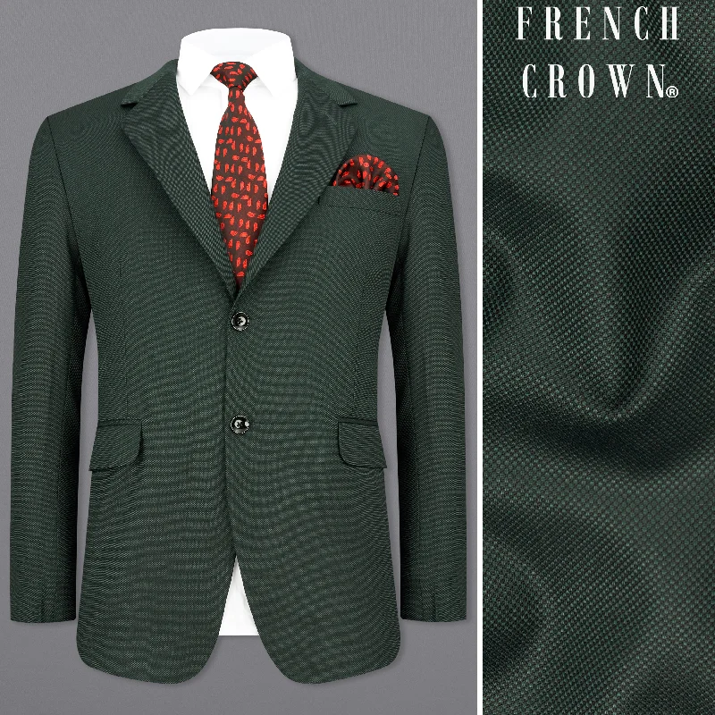 Heavy Metal Dark Green Single Breasted Blazer