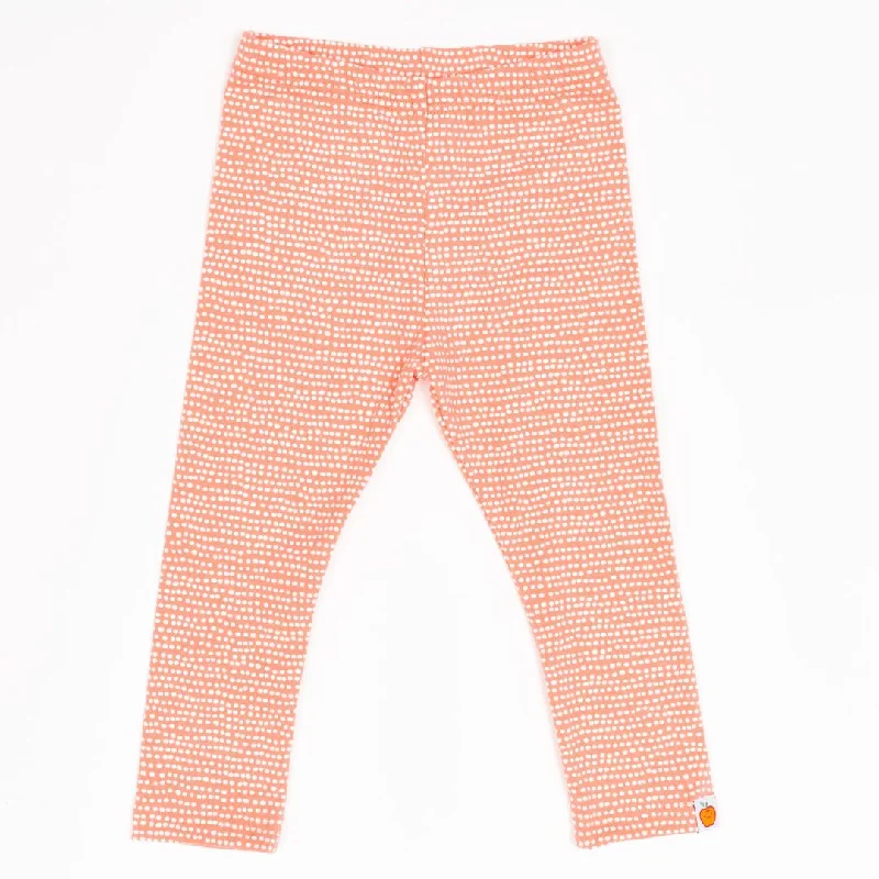 Leggings ""Dotted Lines Coral""