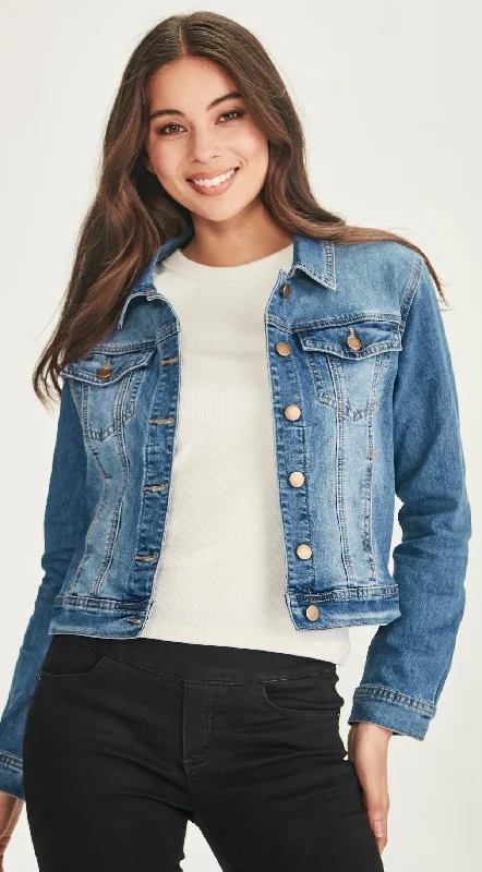 Junkfood Jeans Dixie Stretch Denim Jacket - Mid Blue