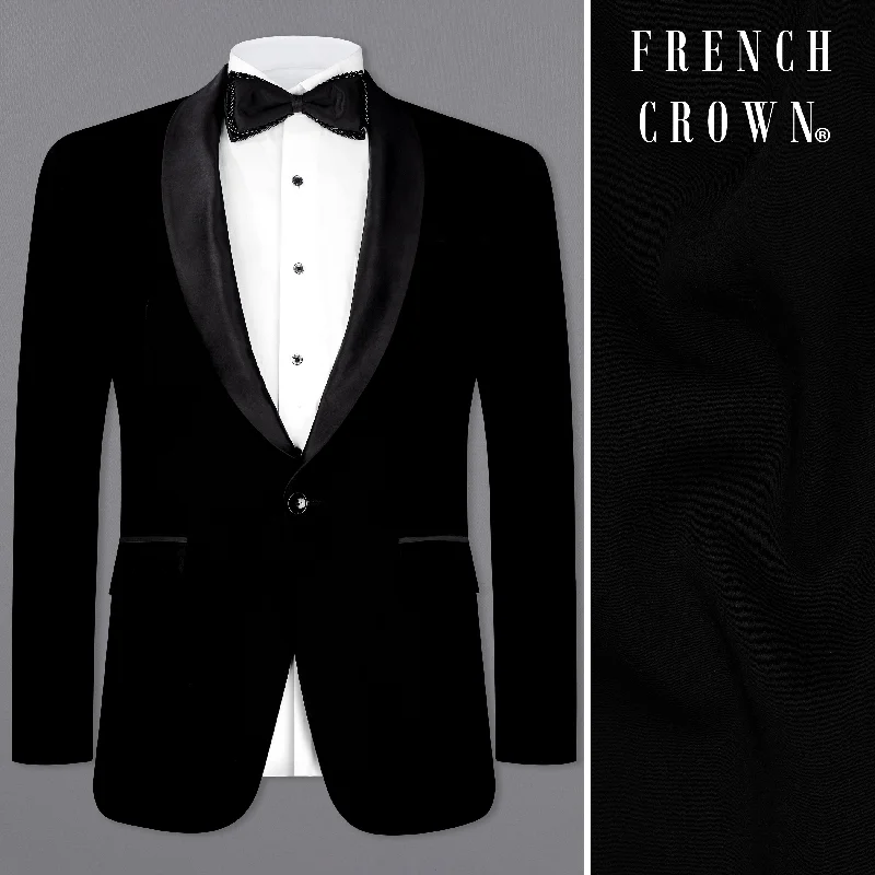 Korean Black (The Best Black We Have) Tuxedo Designer Blazer