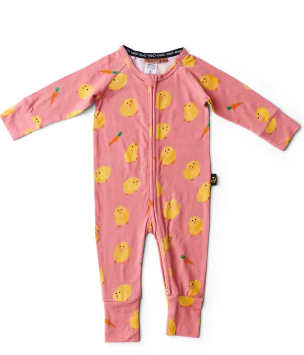 Little Chick Organic Long Sleeve Zip Romper