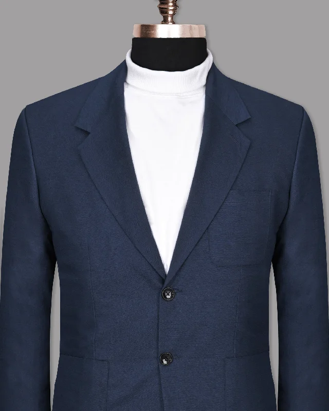 Martinique Blue Luxurious Linen Sports Blazer