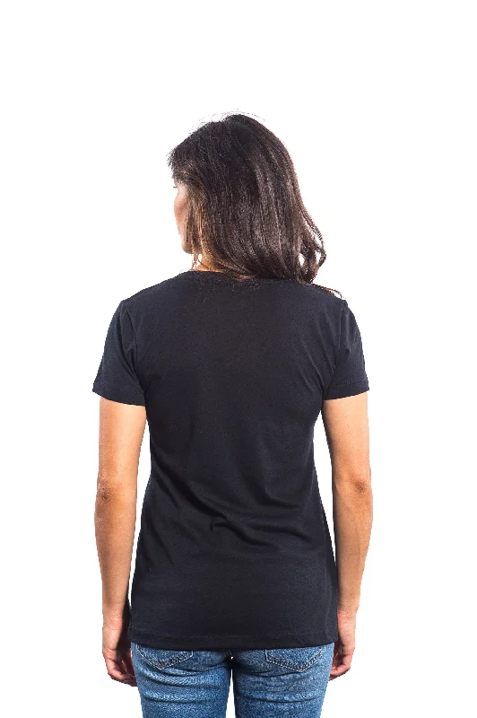 ""Palm Springs"" Black V-Neck