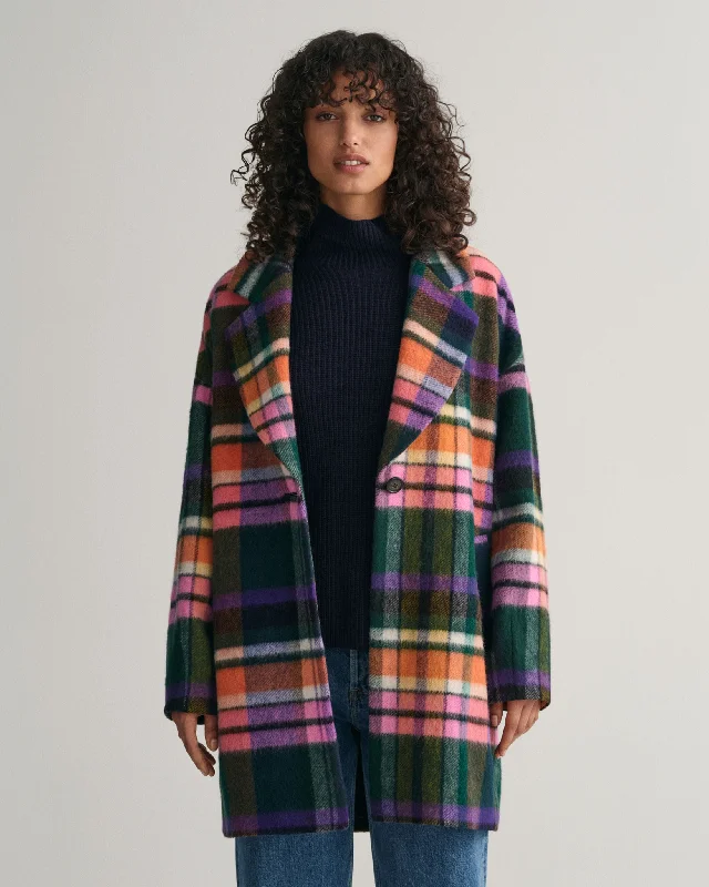 Checked Cocoon Coat GANT