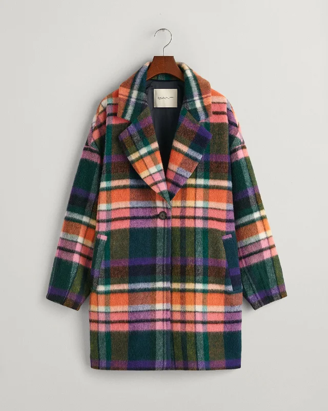 Checked Cocoon Coat GANT