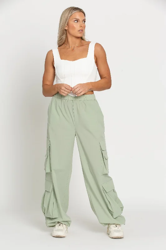 Pistachio Parachute Pants