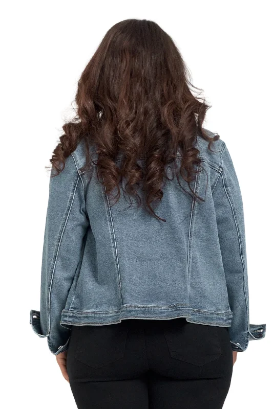 Plus Eco Trucker Denim Jacket in Mariah